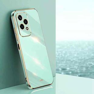For Honor 200 Lite Global XINLI Straight 6D Plating Gold Edge TPU Phone Case(Mint Green)