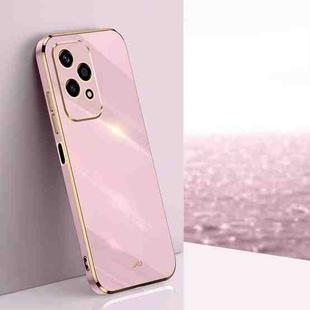 For Honor 200 Lite Global XINLI Straight 6D Plating Gold Edge TPU Phone Case(Cherry Purple)