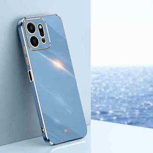 For Honor Play9T 5G XINLI Straight 6D Plating Gold Edge TPU Phone Case(Celestial Blue)