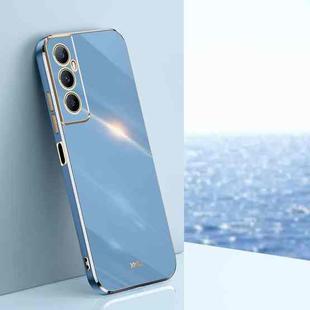 For Realme C65 XINLI Straight 6D Plating Gold Edge TPU Phone Case(Celestial Blue)