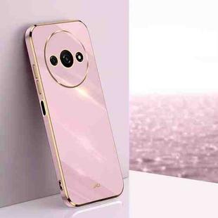 For Xiaomi Redmi A3 XINLI Straight 6D Plating Gold Edge TPU Phone Case(Cherry Purple)