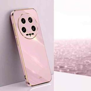 For Xiaomi 14 Ultra 5G XINLI Straight 6D Plating Gold Edge TPU Phone Case(Cherry Purple)