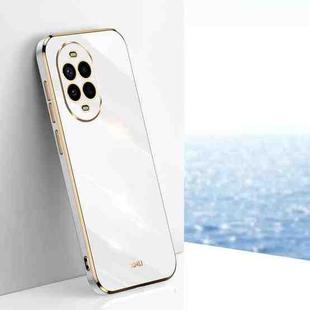 For Huawei Nova 13 Pro XINLI Straight 6D Plating Gold Edge TPU Phone Case(White)