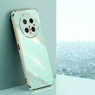 For Huawei Mate 70 Pro / 70 Pro+ XINLI Straight 6D Plating Gold Edge TPU Phone Case(Mint Green)