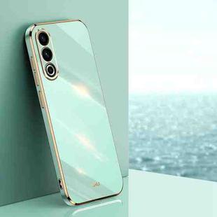 For Meizu 20 5G XINLI Straight 6D Plating Gold Edge TPU Phone Case(Mint Green)