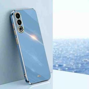 For Meizu 20 5G XINLI Straight 6D Plating Gold Edge TPU Phone Case(Celestial Blue)
