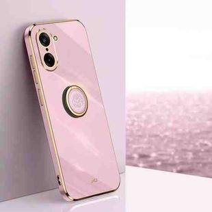 For OnePlus Ace 5 Racing XINLI Straight Edge 6D Electroplate TPU Phone Case with Ring Holder(Cherry Purple)