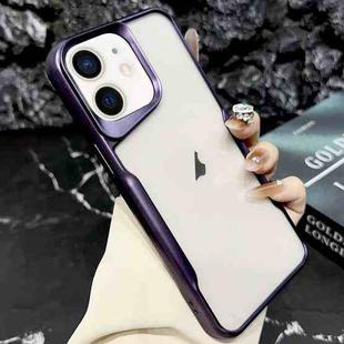 For iPhone 12 Blade Electroplating Frosted TPU Phone Case(Purple)