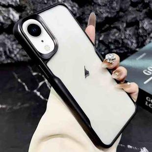 For iPhone XR Blade Electroplating Frosted TPU Phone Case(Black)