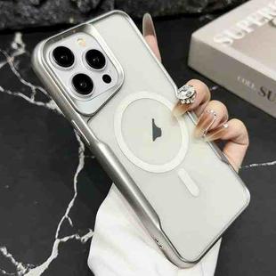 For iPhone 13 Pro Blade Electroplating Frosted MagSafe Magnetic Phone Case(Silver)