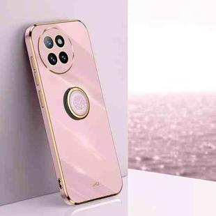 For Xiaomi Civi 4 Pro XINLI Straight 6D Plating Gold Edge TPU Shockproof Case with Ring Holder(Cherry Purple)