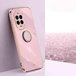 For Huawei Nova 13 Pro XINLI Straight 6D Plating Gold Edge TPU Shockproof Case with Ring Holder(Cherry Purple)