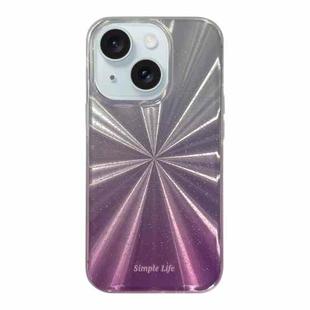 For iPhone 13 Fireworks Pattern Double-layer Acrylic+TPU Shockproof Phone Case(Purple)