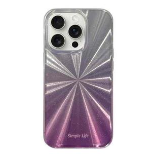 For iPhone 15 Pro Fireworks Pattern Double-layer Acrylic+TPU Shockproof Phone Case(Purple)