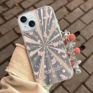 For iPhone 13 Fireworks Butterfly Pattern Double-layer Acrylic+TPU Shockproof Phone Case(Star Butterfly)