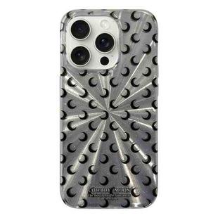 For iPhone 15 Pro Max Fireworks Moon Pattern Double-layer Acrylic+TPU Shockproof Phone Case(Moon)