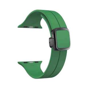 For Apple Watch Ultra 2 49mm Magnetic Square Buckle Silicone Watch Band(Alfalfa)