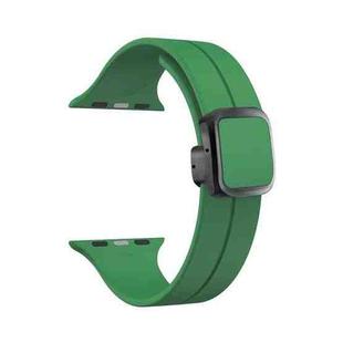 For Apple Watch Series 6 40mm Magnetic Square Buckle Silicone Watch Band(Alfalfa)