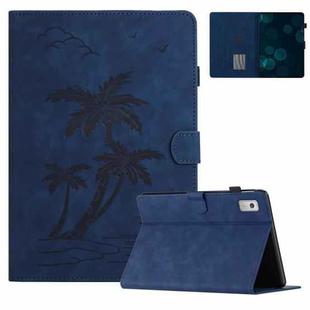 For Lenovo Tab M9 TB-310FU Coconut Tree Embossed Smart Leather Tablet Case(Blue)