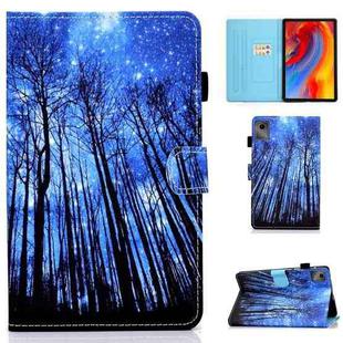 For Lenovo Tab M11 / Xiaoxin Pad 11 2024 Colored Drawing Stitching Smart Leather Tablet Case(Forest)