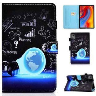 For Lenovo Tab M11 / Xiaoxin Pad 11 2024 Colored Drawing Stitching Smart Leather Tablet Case(Lamp Bulb)