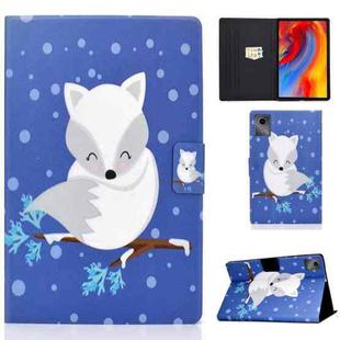 For Lenovo Tab M11 / Xiaoxin Pad 11 2024 Electric Pressed Colored Drawing Smart Leather Tablet Case(Arctic Fox)