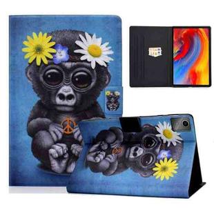 For Lenovo Tab M11 / Xiaoxin Pad 11 2024 Colored Drawing Smart Leather Tablet Case(Chimpanzees)