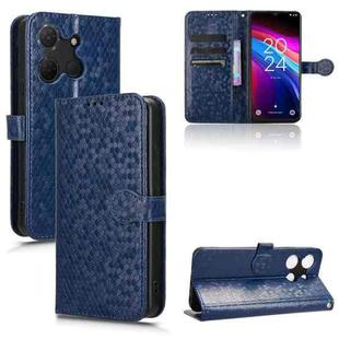 For TCL 503 Honeycomb Dot Texture Leather Phone Case(Blue)