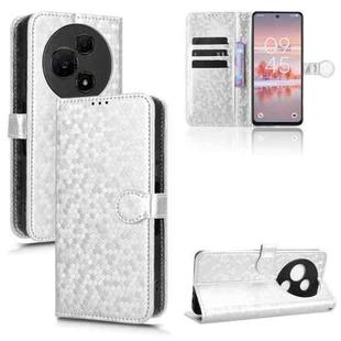 For TCL 60 NxtPaper Honeycomb Dot Texture Leather Phone Case(Silver)