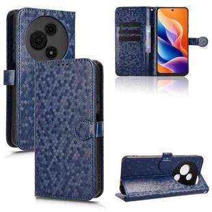 For TCL 605 Honeycomb Dot Texture Leather Phone Case(Blue)