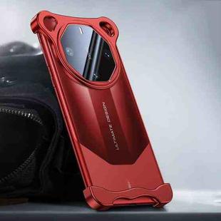 For Huawei Mate 60 RS Ultimate Frameless Metal Corner Pad Phone Case with Lens Film(Red)