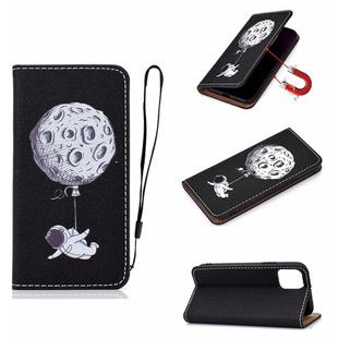 For iPhone 12 / 12 Pro Pure Color Painting Horizontal Flip Leather Case with Card Slot & Holder(Starman)