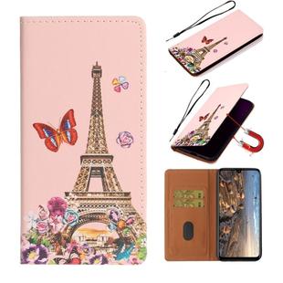 For Huawei P Smart (2020) Pure Color Painting Horizontal Flip Leather Case with Card Slot & Holder(Iron Tower)