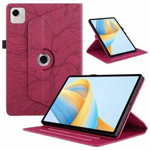 For Honor Pad X9a / X9 Pro Tree Life Embossed Rotation Leather Tablet Case(Red)