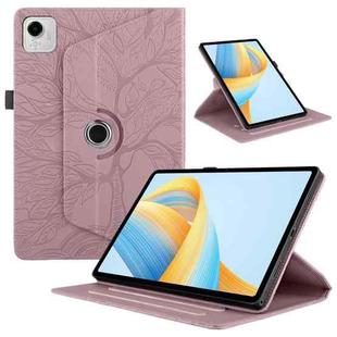 For Honor Pad X9a / X9 Pro Tree Life Embossed Rotation Leather Tablet Case(Rose Gold)