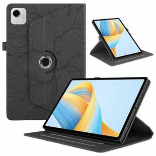 For Honor Pad X9a / X9 Pro Tree Life Embossed Rotation Leather Tablet Case(Black)