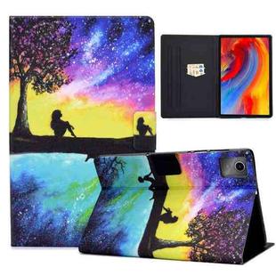 For Lenovo Tab M11 / Xiaoxin Pad 11 2024 Electric Pressed Colored Drawing Smart Leather Tablet Case(Starry Sky Reflection)