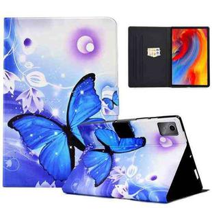 For Lenovo Tab M11 / Xiaoxin Pad 11 2024 Electric Pressed TPU Smart Leather Tablet Case(Blue Butterfly)