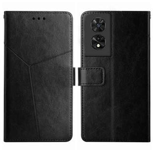 For TCL 50 SE/40 NxtPaper 4G Y-shaped Pattern Flip Leather Phone Case(Black)