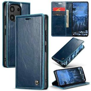 For Xiaomi Redmi Note 13 4G CaseMe 003 Crazy Horse Texture Flip Leather Phone Case(Blue Green)