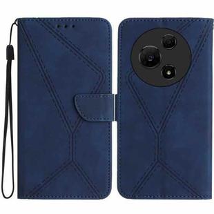 For TCL 60 SE / 605 Stitching Embossed Leather Phone Case(Blue)