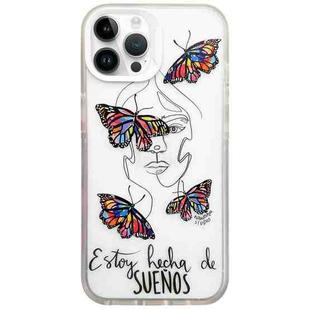 For iPhone 14 Pro Max Colorful Painting TPU + PC Phone Case(Butterflies)