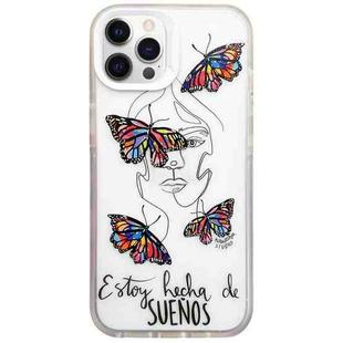 For iPhone 12 Pro Colorful Painting TPU + PC Phone Case(Butterflies)