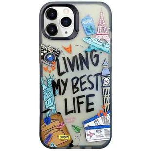 For iPhone 11 Pro Colorful Painting TPU + PC Phone Case(Travel Tags)