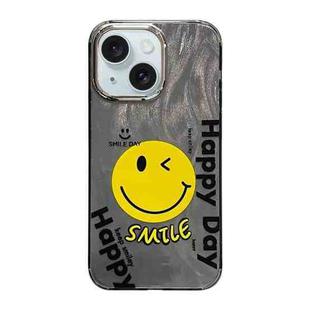For iPhone 15 Cooling Flash Feather TPU + PC Phone Case(Big Smile)