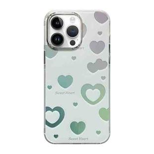 For iPhone 14 Pro Cooling Flash Feather TPU + PC Phone Case(Love Heart)