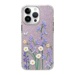 For iPhone 14 Pro Max Cooling Flash Feather TPU + PC Phone Case(Daisy)