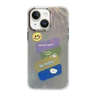 For iPhone 13 Cooling Flash Feather TPU + PC Phone Case(Little Smile)