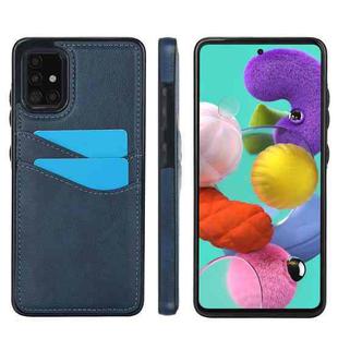For Samsung Galaxy A51 4G Litchi Leather Skin Card Slots Phone Case(Blue)