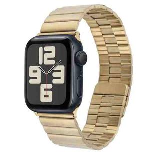 For Apple Watch SE 2023 40mm Bamboo Stainless Steel Magnetic Watch Band(Gold)